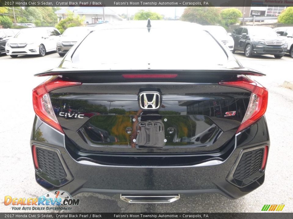 2017 Honda Civic Si Sedan Crystal Black Pearl / Black Photo #3