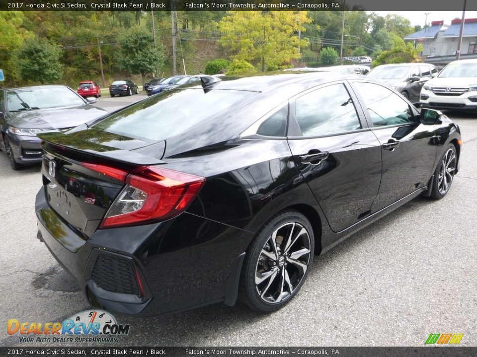 2017 Honda Civic Si Sedan Crystal Black Pearl / Black Photo #4