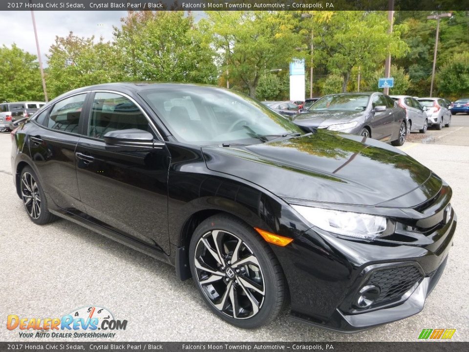 2017 Honda Civic Si Sedan Crystal Black Pearl / Black Photo #5