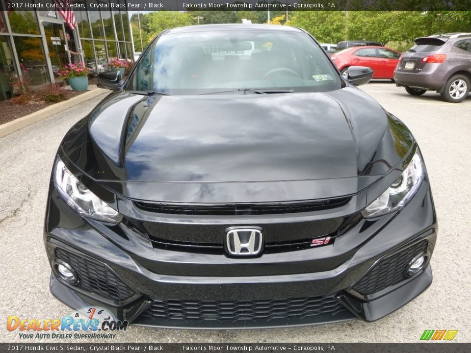 2017 Honda Civic Si Sedan Crystal Black Pearl / Black Photo #6