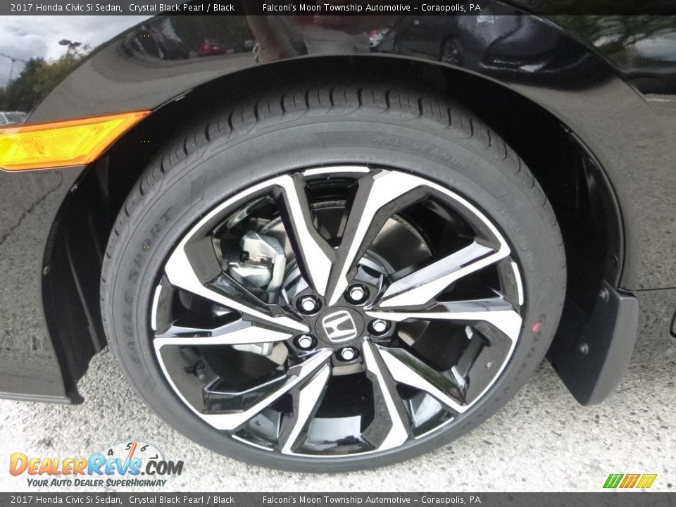 2017 Honda Civic Si Sedan Crystal Black Pearl / Black Photo #7