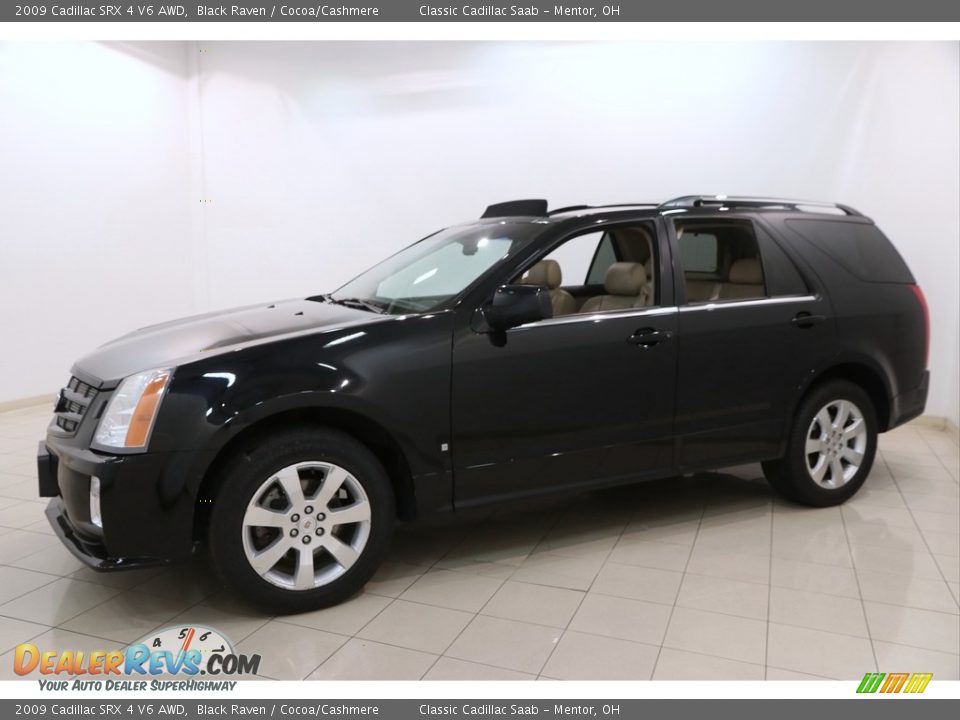 2009 Cadillac SRX 4 V6 AWD Black Raven / Cocoa/Cashmere Photo #3
