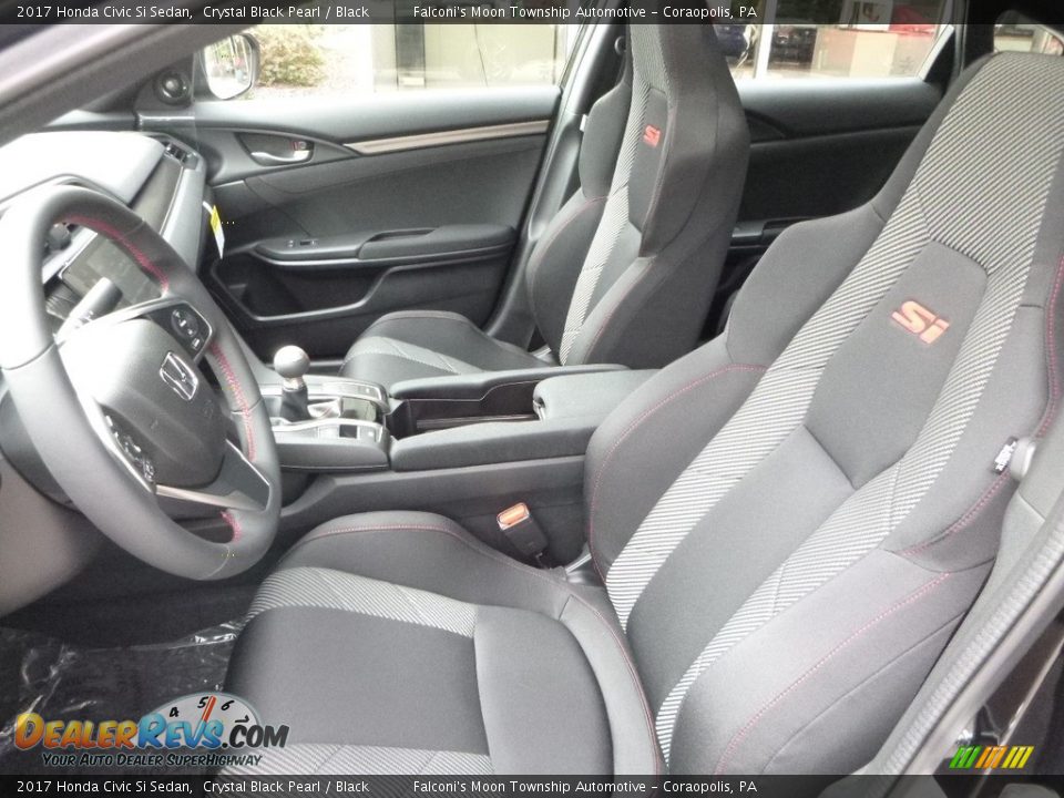 2017 Honda Civic Si Sedan Crystal Black Pearl / Black Photo #8