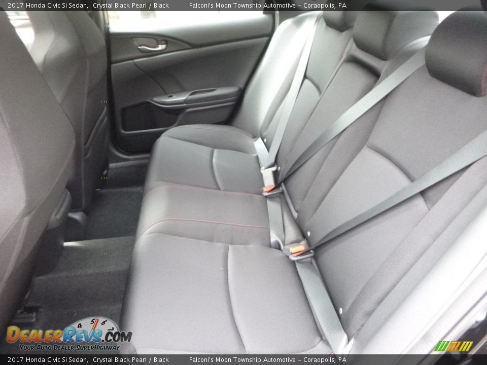 2017 Honda Civic Si Sedan Crystal Black Pearl / Black Photo #9