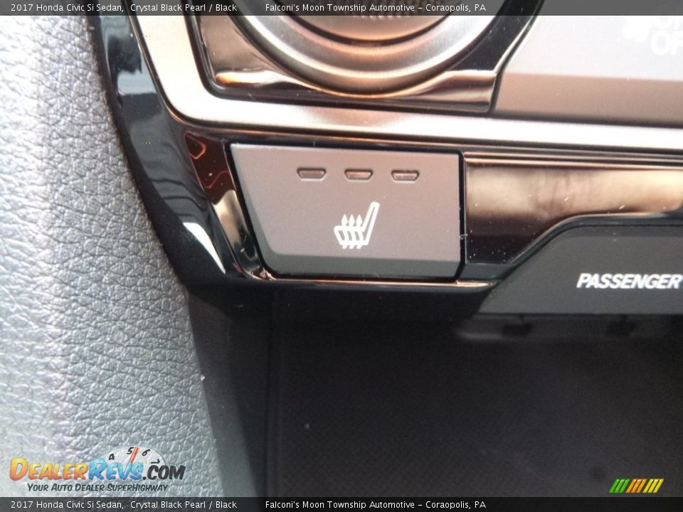 2017 Honda Civic Si Sedan Crystal Black Pearl / Black Photo #14