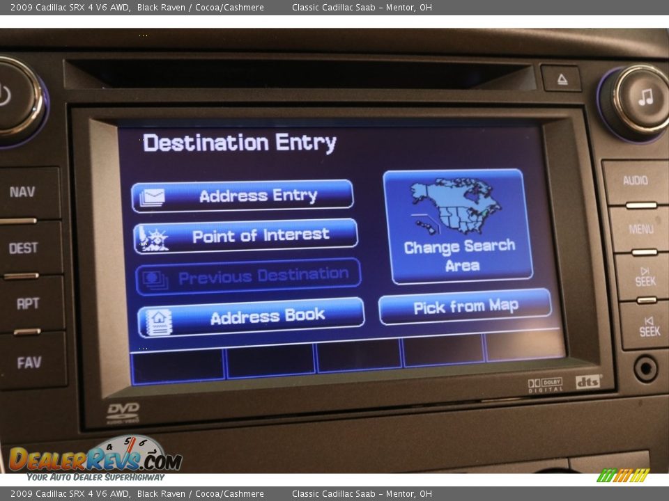 2009 Cadillac SRX 4 V6 AWD Black Raven / Cocoa/Cashmere Photo #13