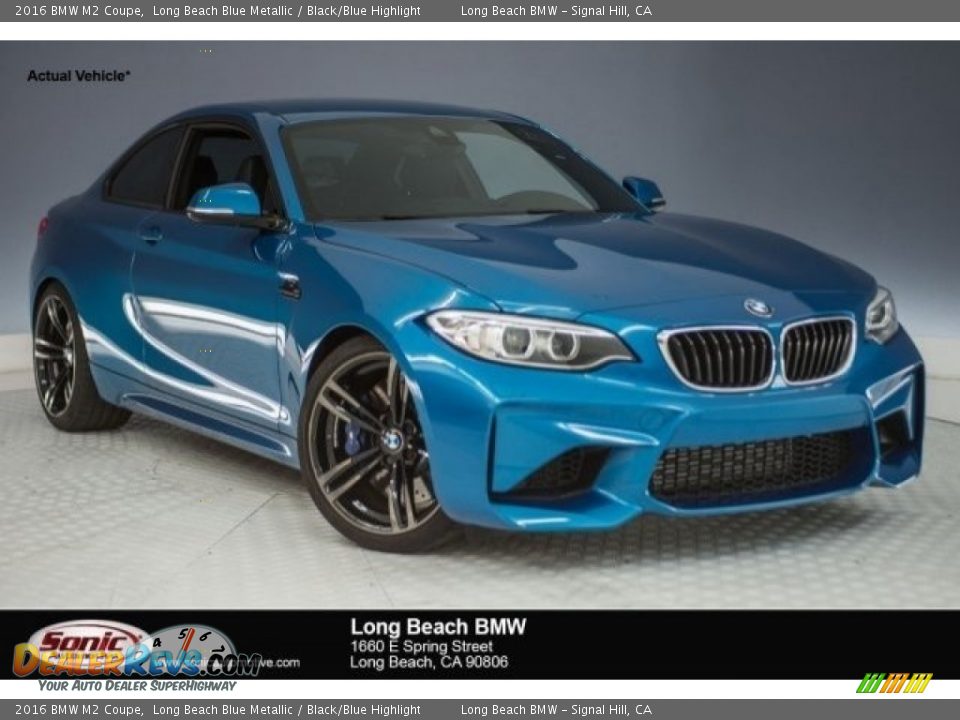 2016 BMW M2 Coupe Long Beach Blue Metallic / Black/Blue Highlight Photo #1