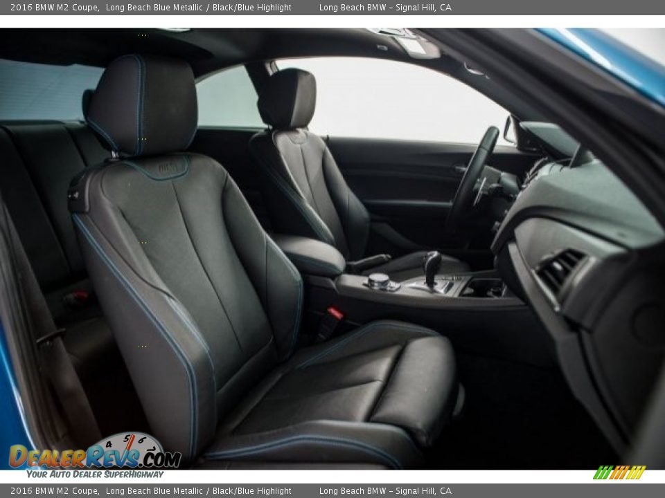 2016 BMW M2 Coupe Long Beach Blue Metallic / Black/Blue Highlight Photo #7