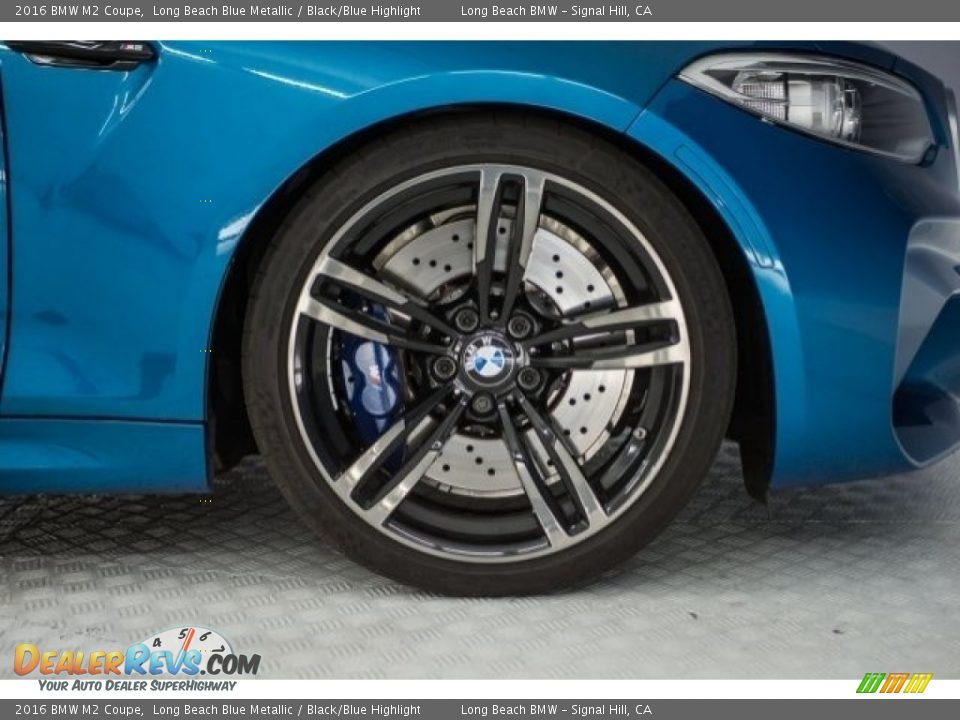 2016 BMW M2 Coupe Long Beach Blue Metallic / Black/Blue Highlight Photo #8