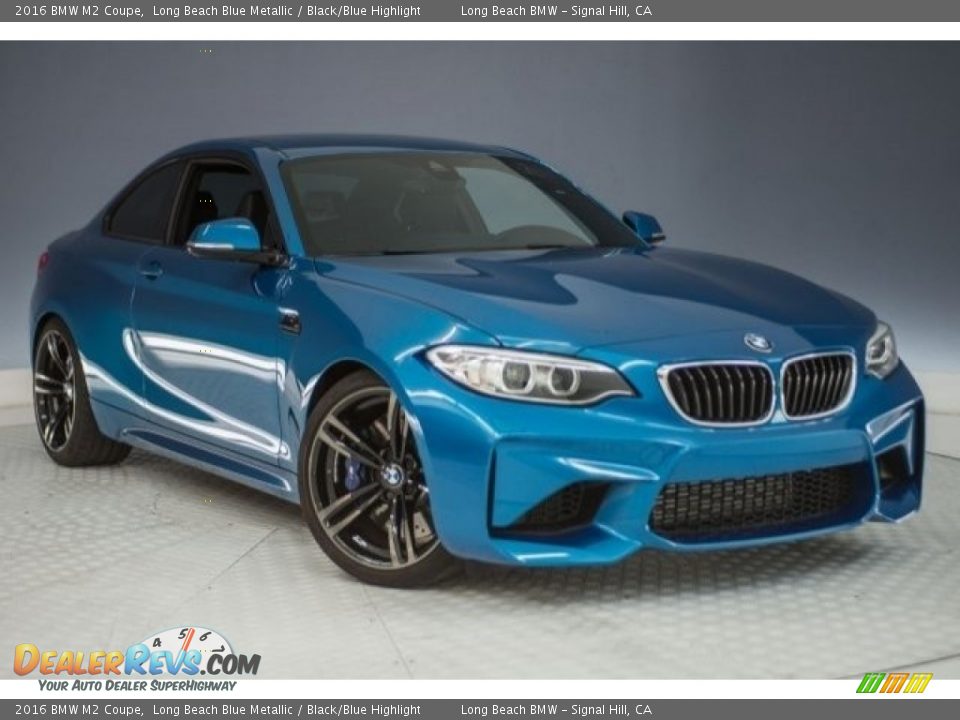 2016 BMW M2 Coupe Long Beach Blue Metallic / Black/Blue Highlight Photo #12
