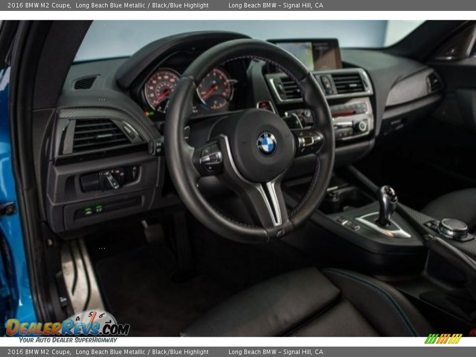 2016 BMW M2 Coupe Long Beach Blue Metallic / Black/Blue Highlight Photo #15