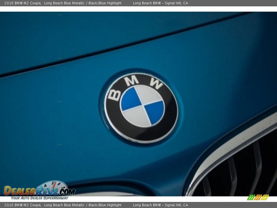 2016 BMW M2 Coupe Long Beach Blue Metallic / Black/Blue Highlight Photo #24