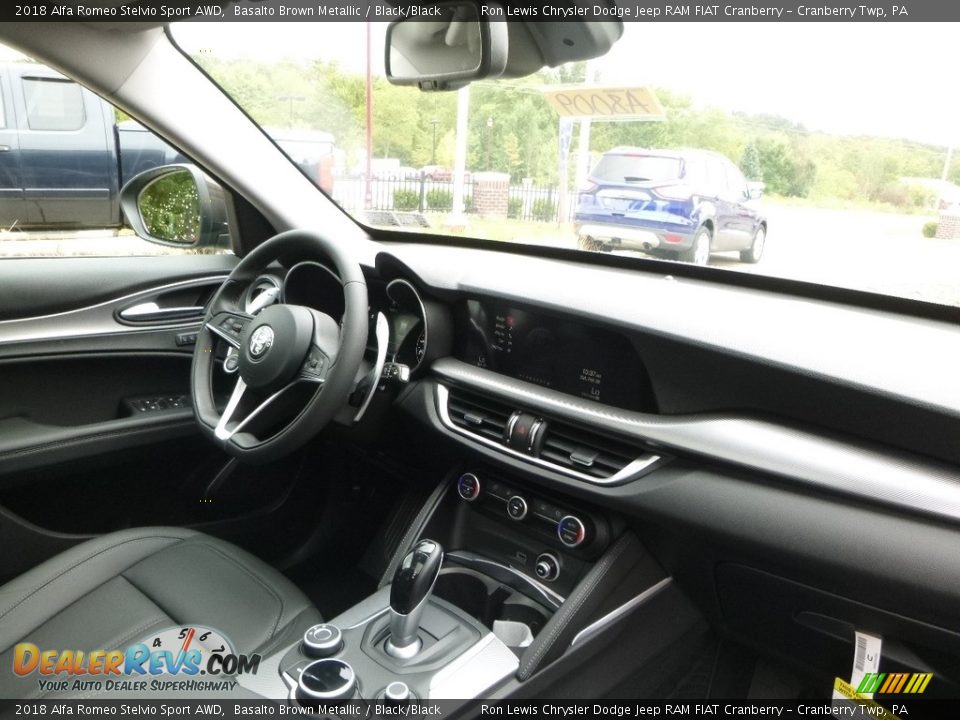 2018 Alfa Romeo Stelvio Sport AWD Basalto Brown Metallic / Black/Black Photo #15