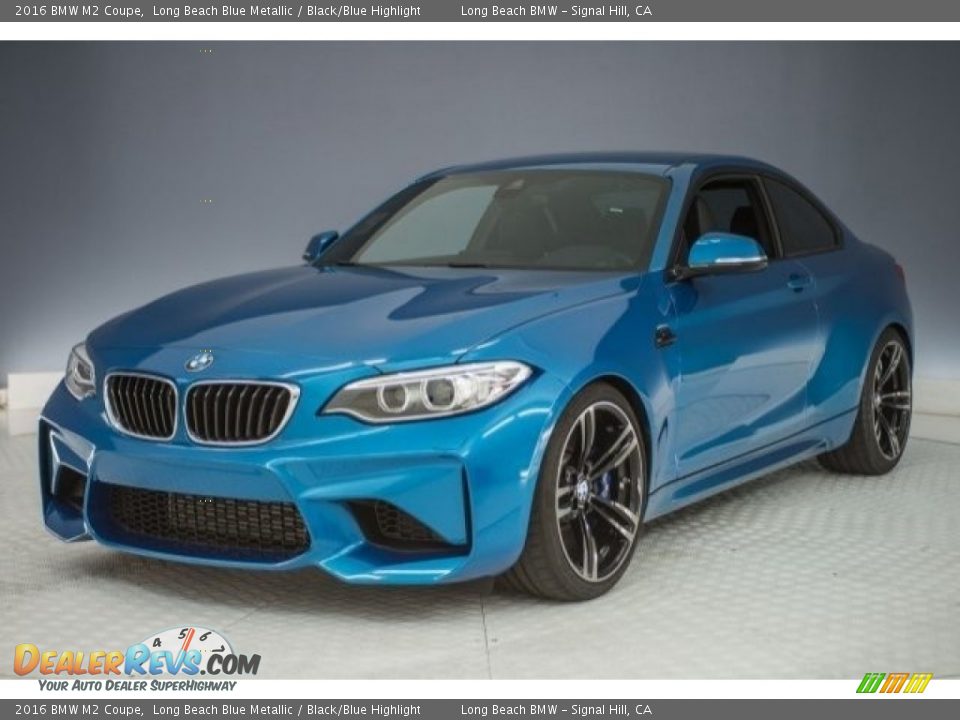 2016 BMW M2 Coupe Long Beach Blue Metallic / Black/Blue Highlight Photo #29