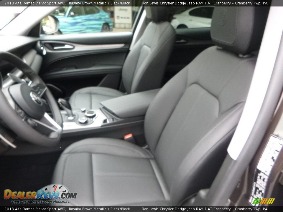 2018 Alfa Romeo Stelvio Sport AWD Basalto Brown Metallic / Black/Black Photo #20