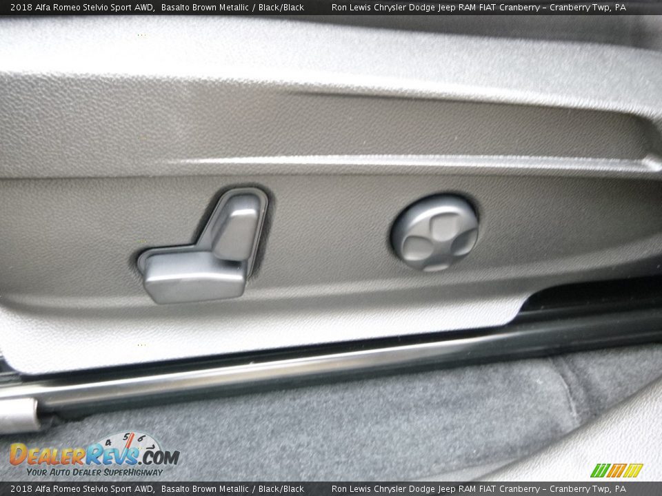 2018 Alfa Romeo Stelvio Sport AWD Basalto Brown Metallic / Black/Black Photo #22