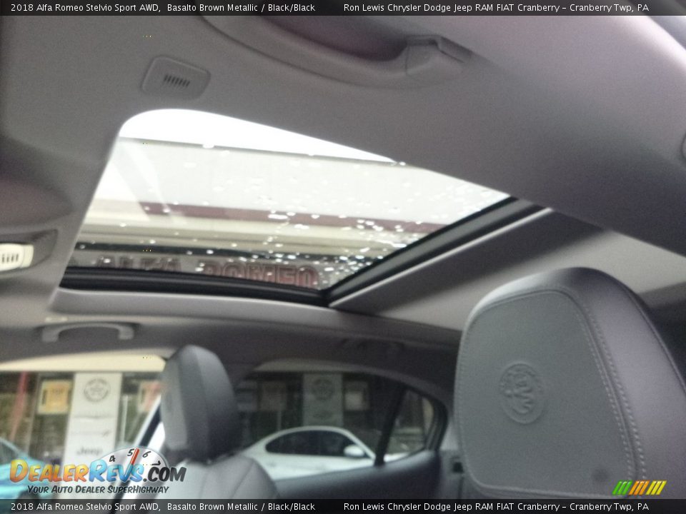 2018 Alfa Romeo Stelvio Sport AWD Basalto Brown Metallic / Black/Black Photo #23