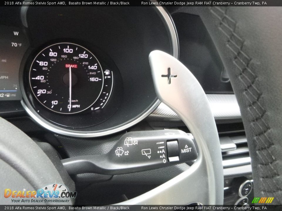 2018 Alfa Romeo Stelvio Sport AWD Basalto Brown Metallic / Black/Black Photo #29