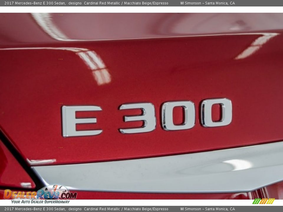 2017 Mercedes-Benz E 300 Sedan designo  Cardinal Red Metallic / Macchiato Beige/Espresso Photo #7