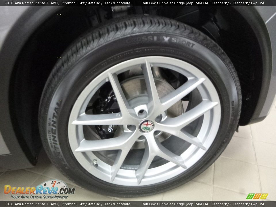 2018 Alfa Romeo Stelvio Ti AWD Stromboli Gray Metallic / Black/Chocolate Photo #12