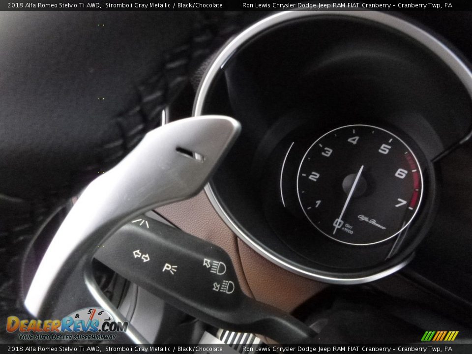 2018 Alfa Romeo Stelvio Ti AWD Stromboli Gray Metallic / Black/Chocolate Photo #21