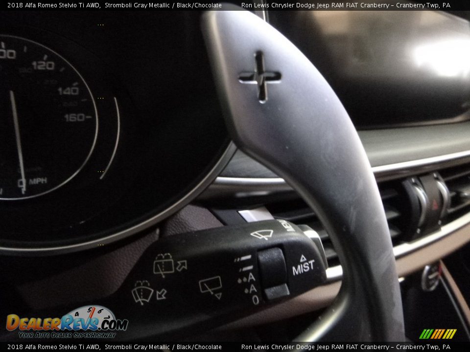 2018 Alfa Romeo Stelvio Ti AWD Stromboli Gray Metallic / Black/Chocolate Photo #22