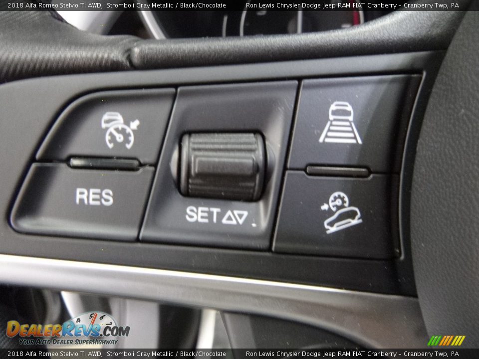 2018 Alfa Romeo Stelvio Ti AWD Stromboli Gray Metallic / Black/Chocolate Photo #24