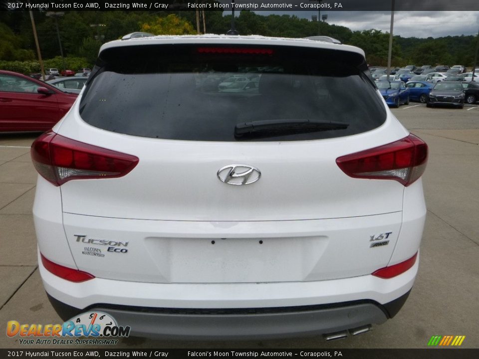 2017 Hyundai Tucson Eco AWD Dazzling White / Gray Photo #6