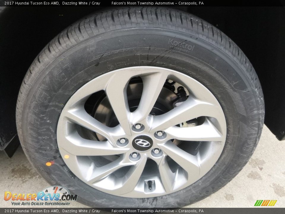 2017 Hyundai Tucson Eco AWD Dazzling White / Gray Photo #7