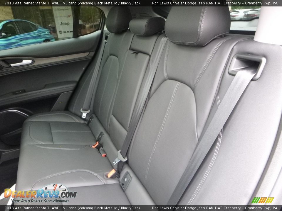 2018 Alfa Romeo Stelvio Ti AWD Vulcano (Volcano) Black Metallic / Black/Black Photo #14