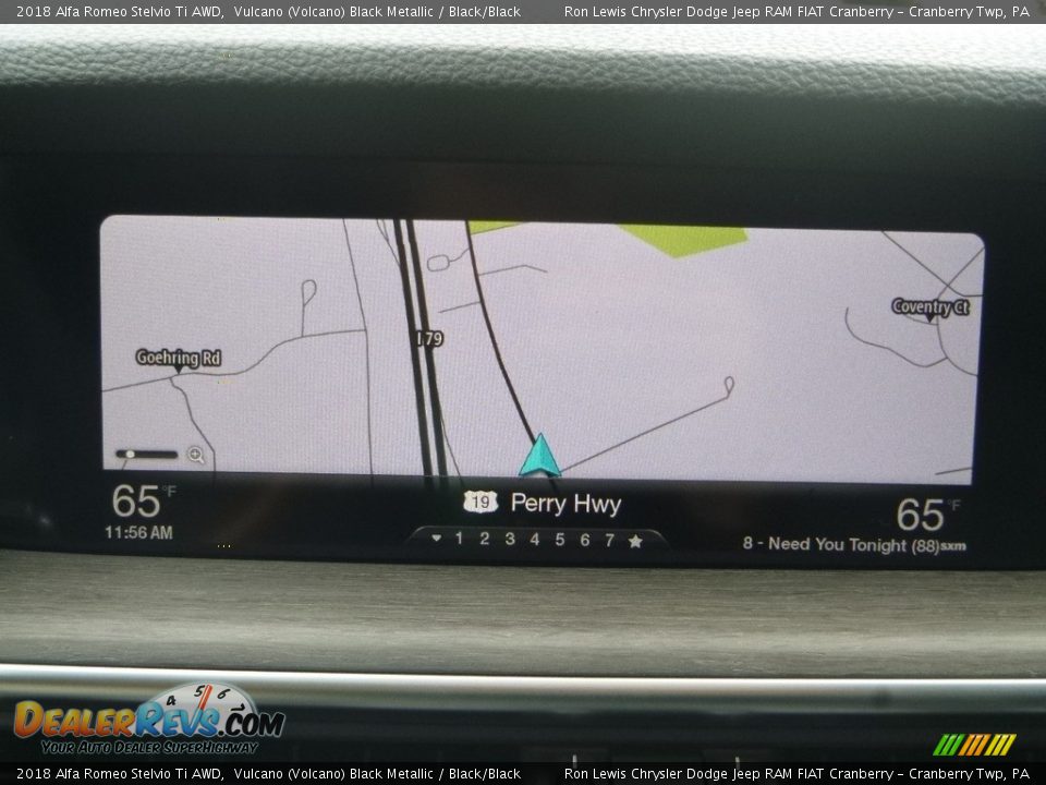 2018 Alfa Romeo Stelvio Ti AWD Vulcano (Volcano) Black Metallic / Black/Black Photo #22