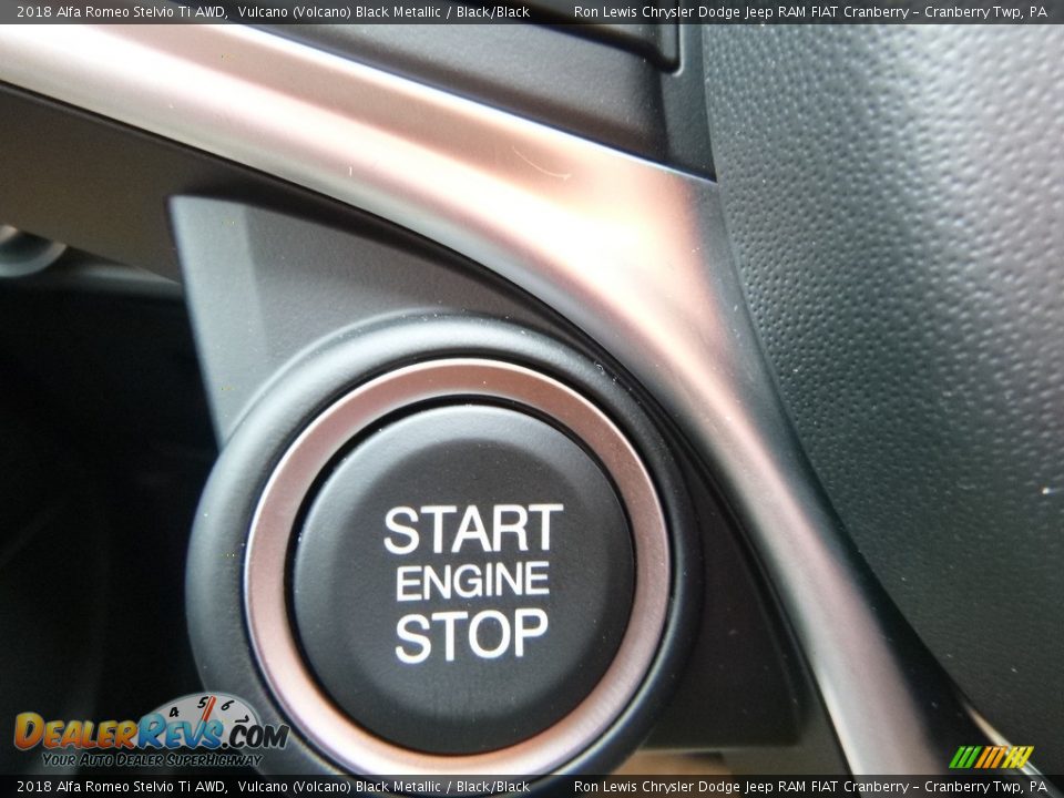 2018 Alfa Romeo Stelvio Ti AWD Vulcano (Volcano) Black Metallic / Black/Black Photo #28