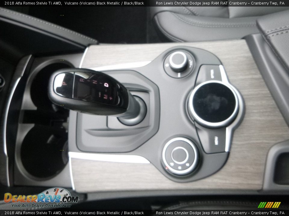 2018 Alfa Romeo Stelvio Ti AWD Vulcano (Volcano) Black Metallic / Black/Black Photo #29