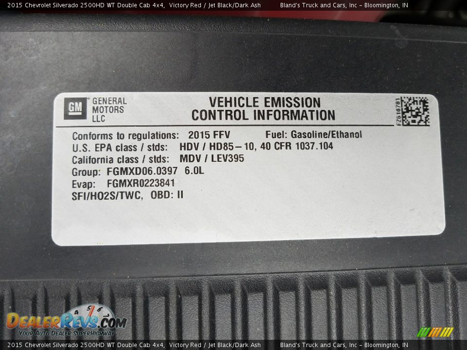 2015 Chevrolet Silverado 2500HD WT Double Cab 4x4 Victory Red / Jet Black/Dark Ash Photo #35