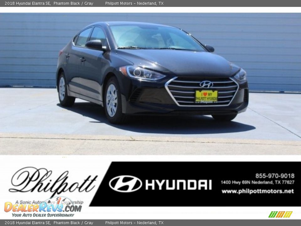 2018 Hyundai Elantra SE Phantom Black / Gray Photo #1