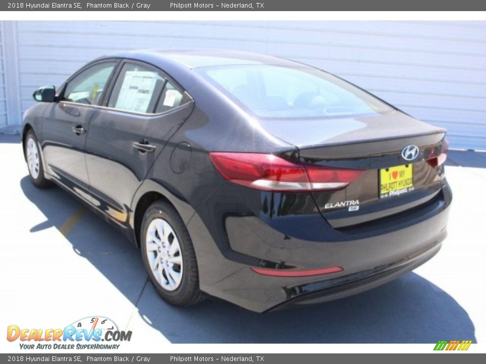 2018 Hyundai Elantra SE Phantom Black / Gray Photo #6