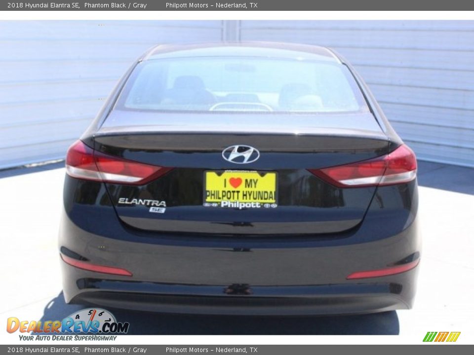 2018 Hyundai Elantra SE Phantom Black / Gray Photo #7