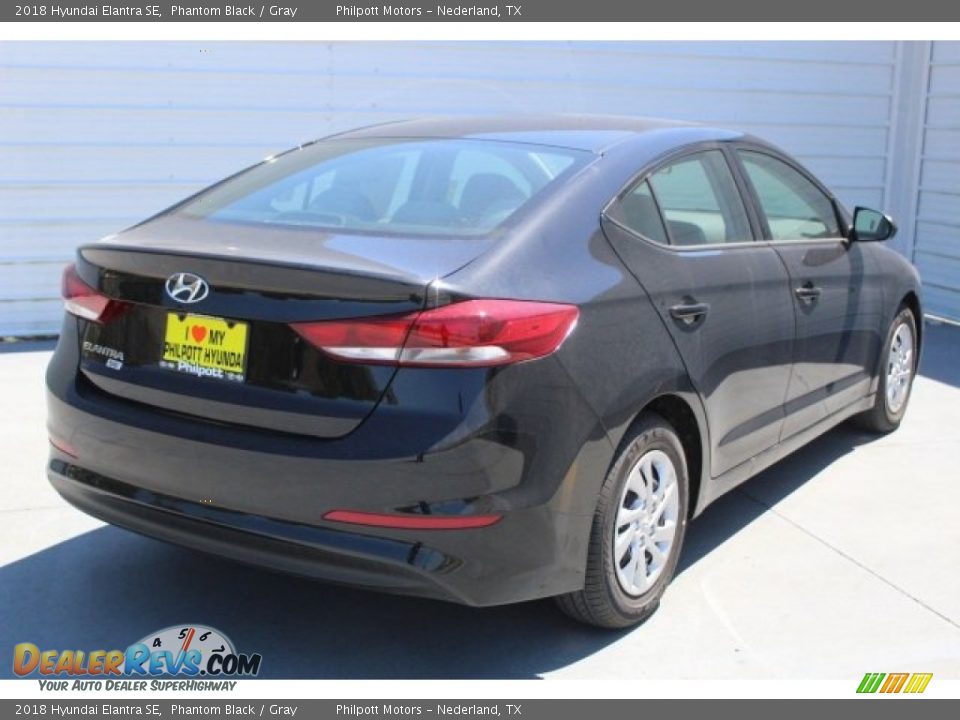 2018 Hyundai Elantra SE Phantom Black / Gray Photo #8