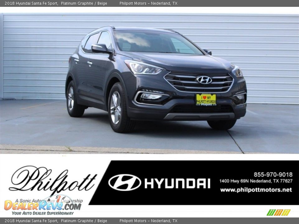 2018 Hyundai Santa Fe Sport Platinum Graphite / Beige Photo #1