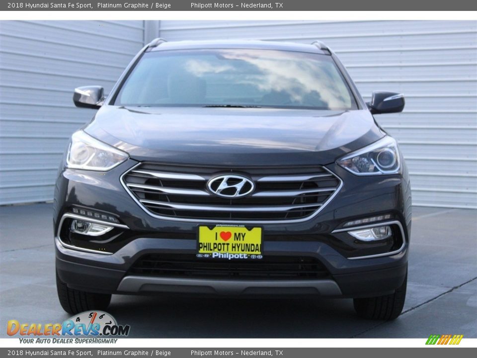 2018 Hyundai Santa Fe Sport Platinum Graphite / Beige Photo #2