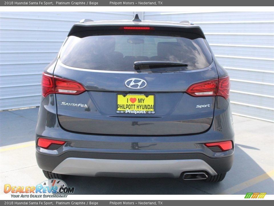 2018 Hyundai Santa Fe Sport Platinum Graphite / Beige Photo #7