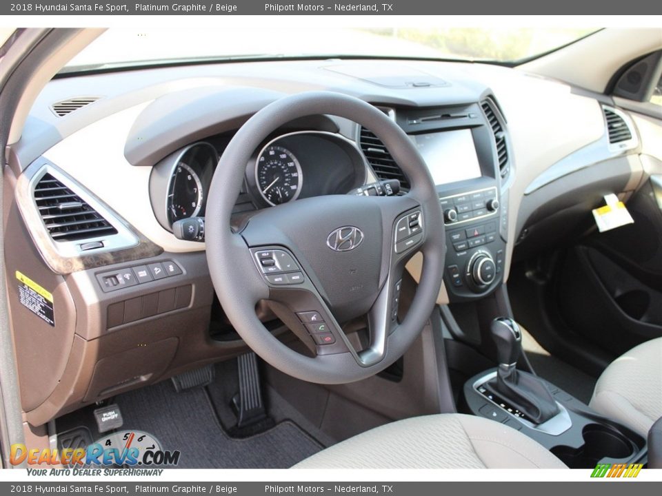 2018 Hyundai Santa Fe Sport Platinum Graphite / Beige Photo #10