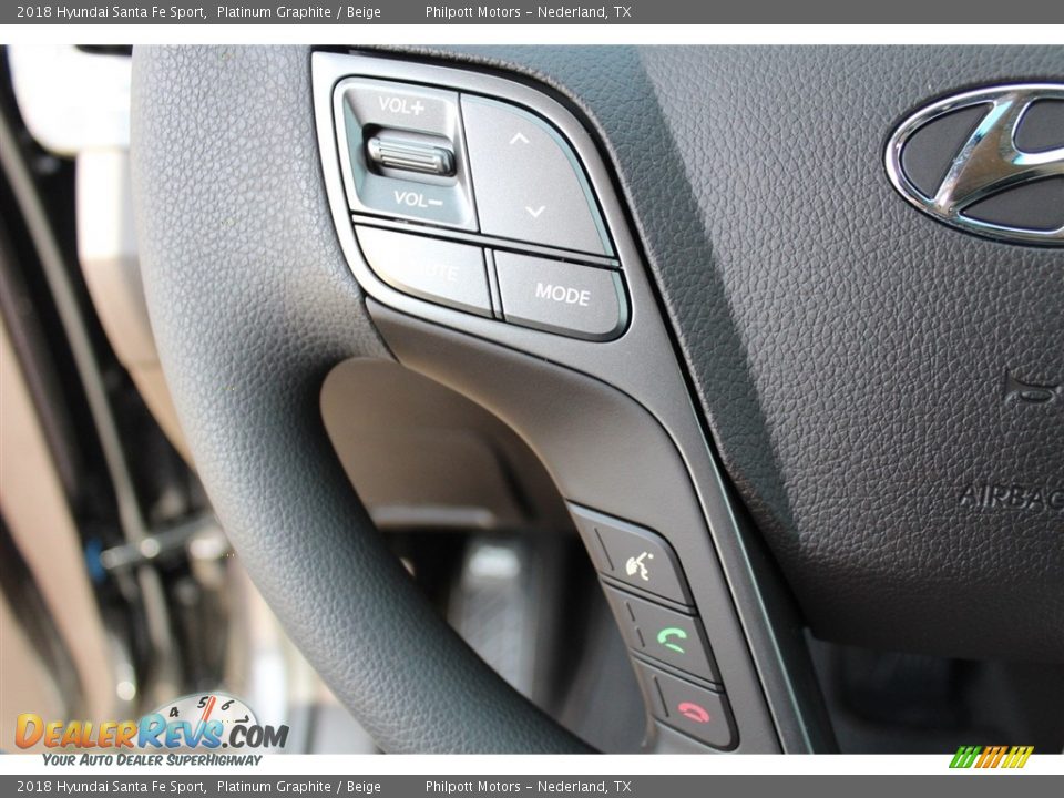 2018 Hyundai Santa Fe Sport Platinum Graphite / Beige Photo #18