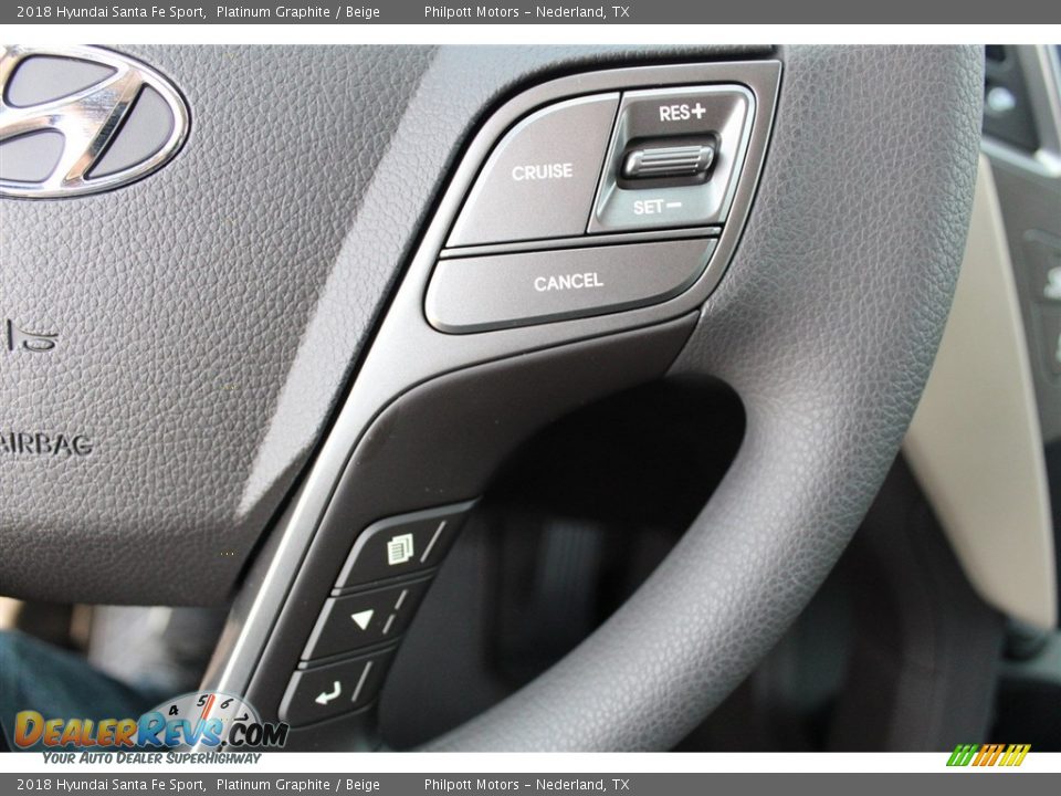 2018 Hyundai Santa Fe Sport Platinum Graphite / Beige Photo #19