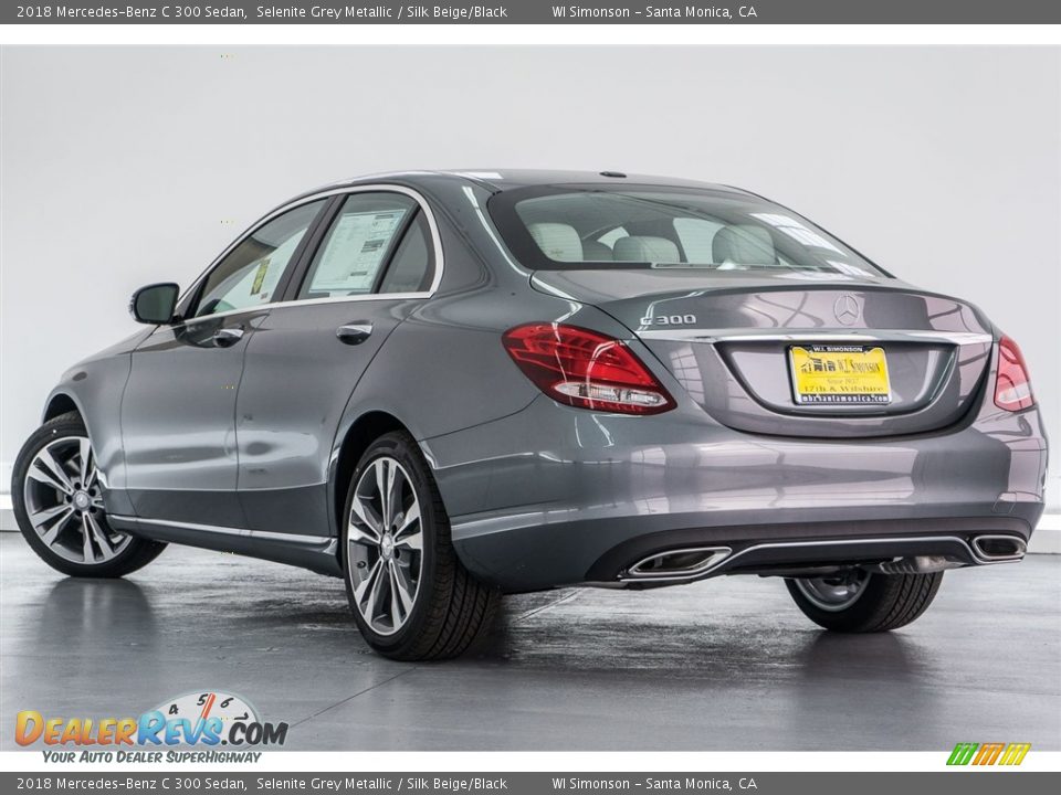 2018 Mercedes-Benz C 300 Sedan Selenite Grey Metallic / Silk Beige/Black Photo #3