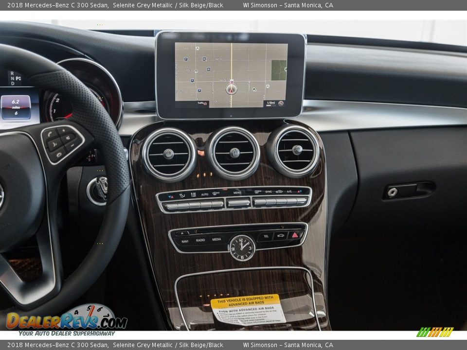 2018 Mercedes-Benz C 300 Sedan Selenite Grey Metallic / Silk Beige/Black Photo #5