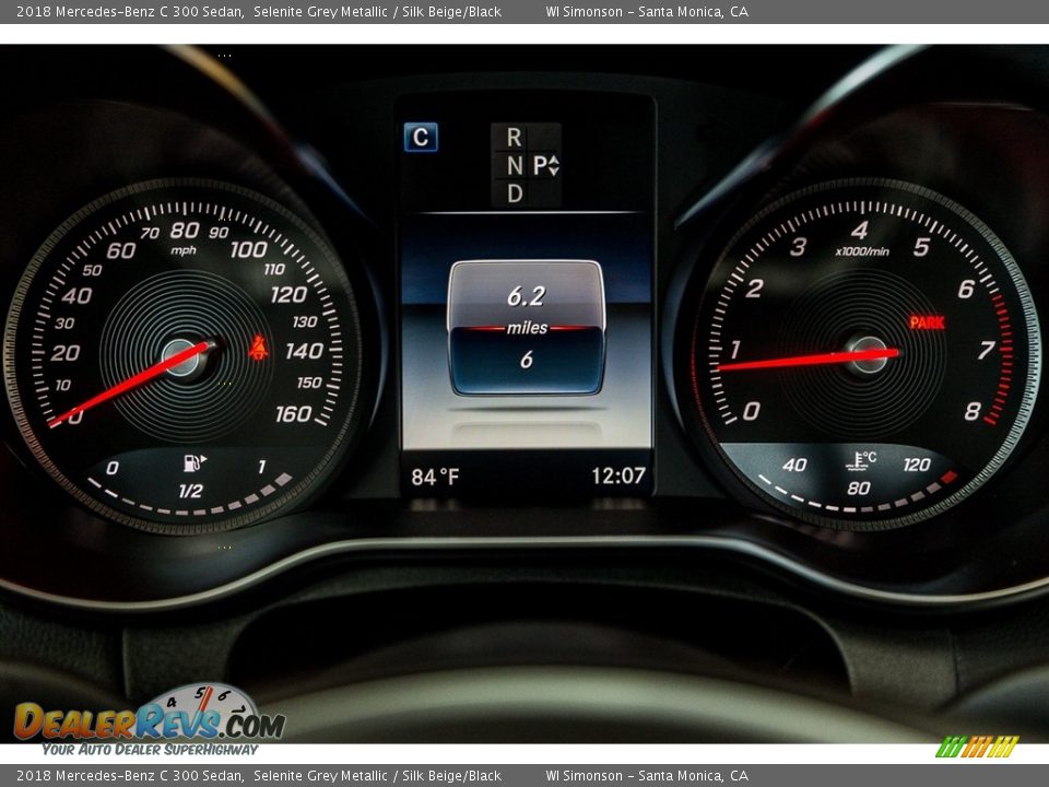 2018 Mercedes-Benz C 300 Sedan Selenite Grey Metallic / Silk Beige/Black Photo #7
