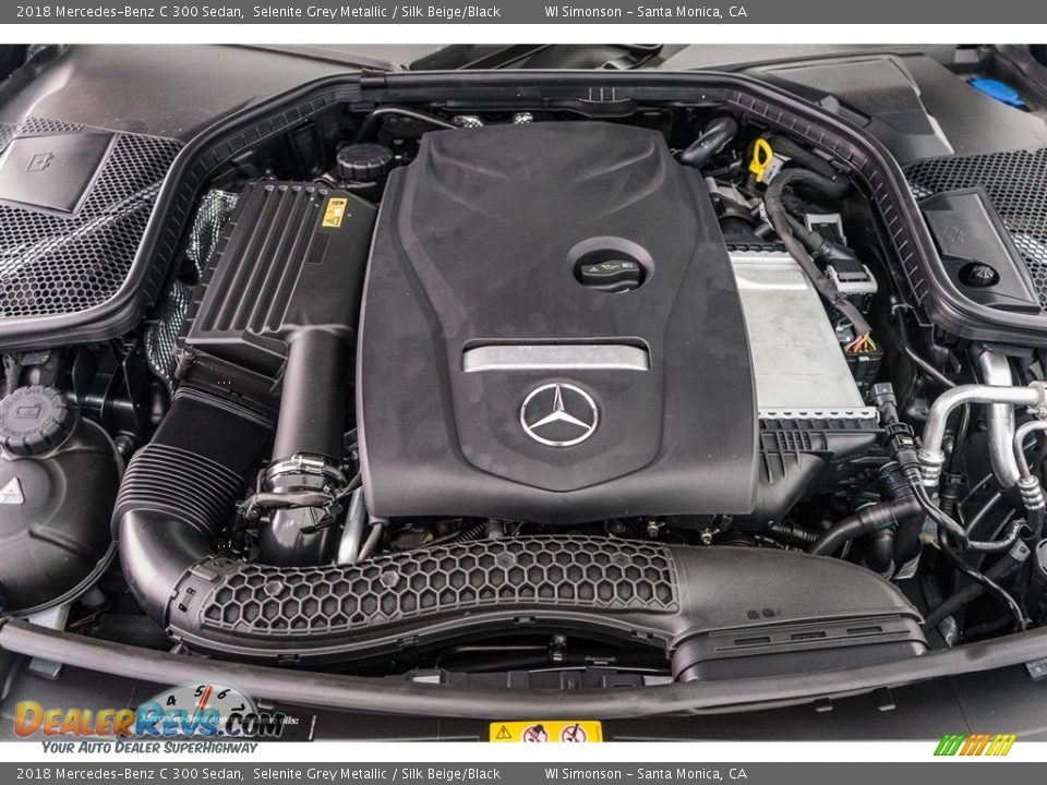 2018 Mercedes-Benz C 300 Sedan Selenite Grey Metallic / Silk Beige/Black Photo #10