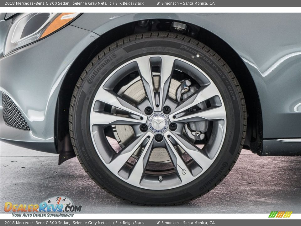 2018 Mercedes-Benz C 300 Sedan Selenite Grey Metallic / Silk Beige/Black Photo #11