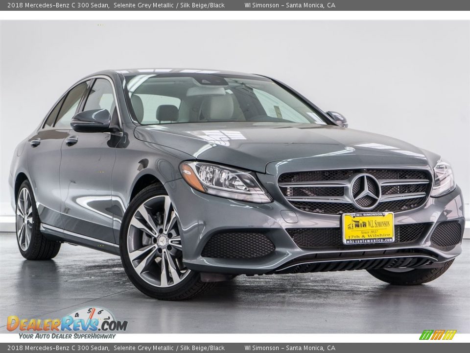 2018 Mercedes-Benz C 300 Sedan Selenite Grey Metallic / Silk Beige/Black Photo #12